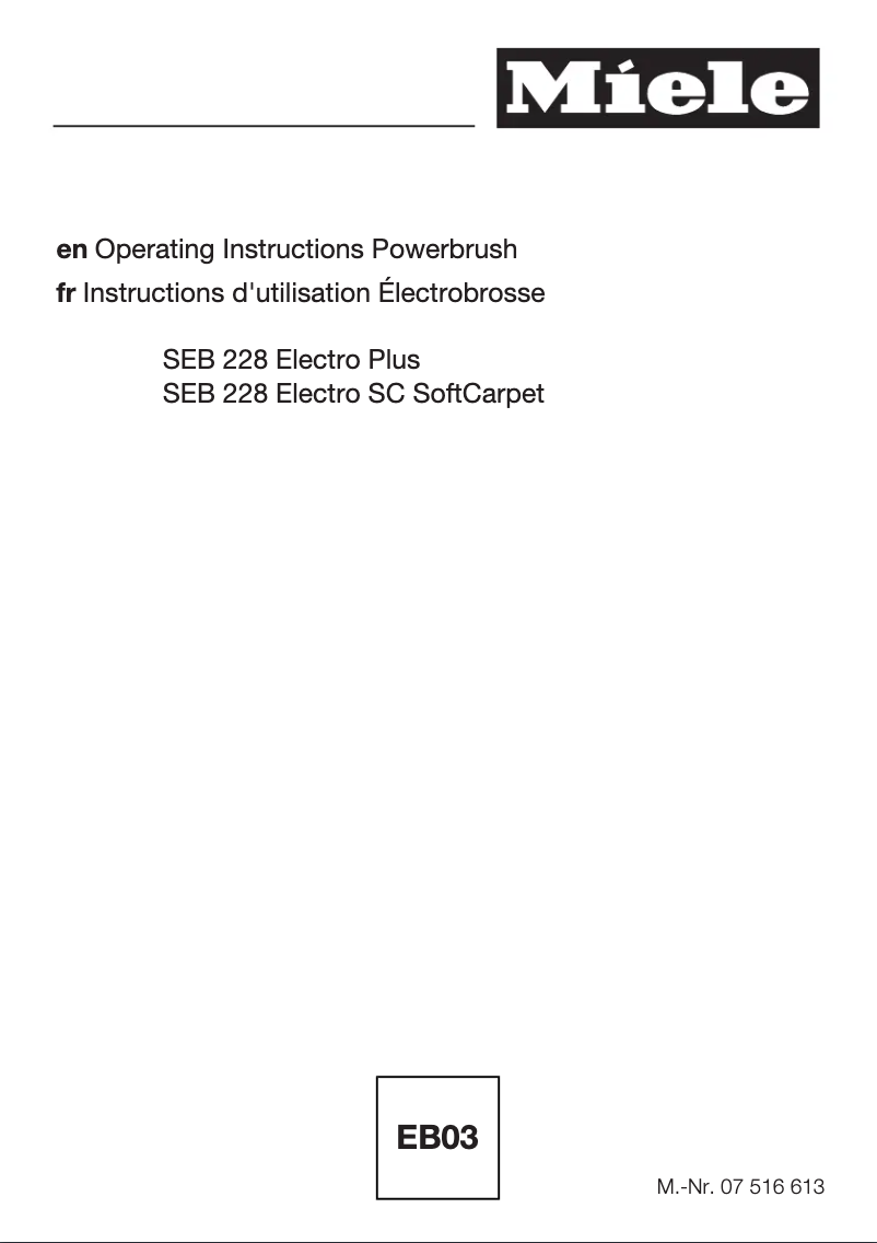 Página 1 del manual Manual de usuario Miele Classic C1 Home Care