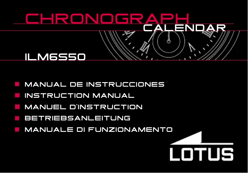 Page n°1 - Manuel utilisateur Lotus 10116