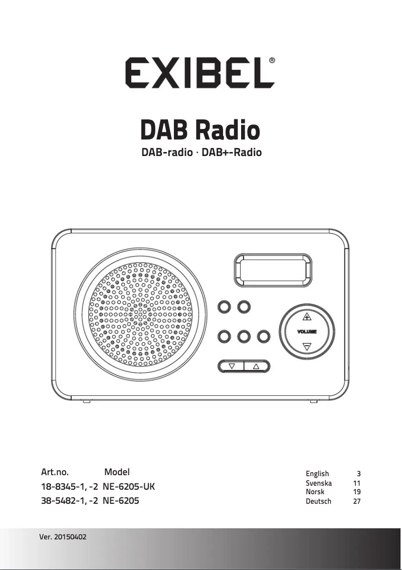 Image de la première page du manuel de l'appareil NE-6205