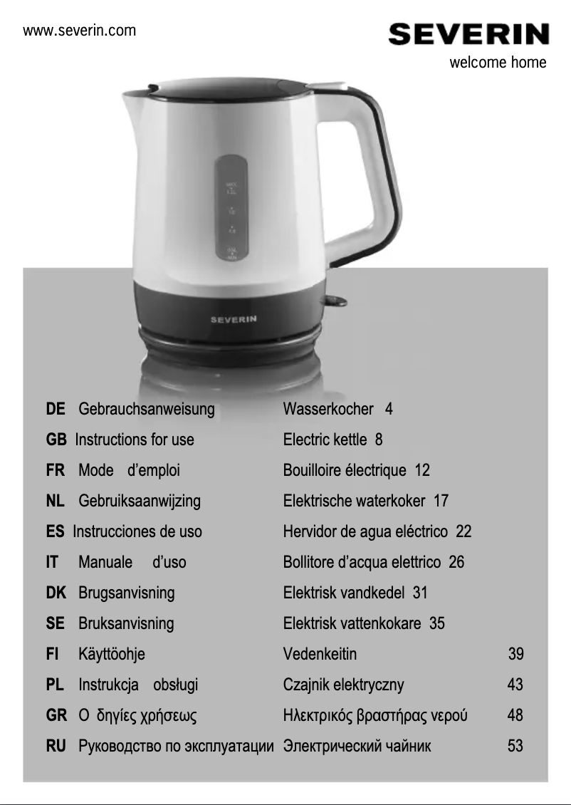 Image de la première page du manuel de l'appareil WK 3389