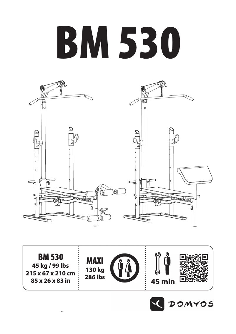 Página 1 del manual Manual de usuario Domyos BM 530