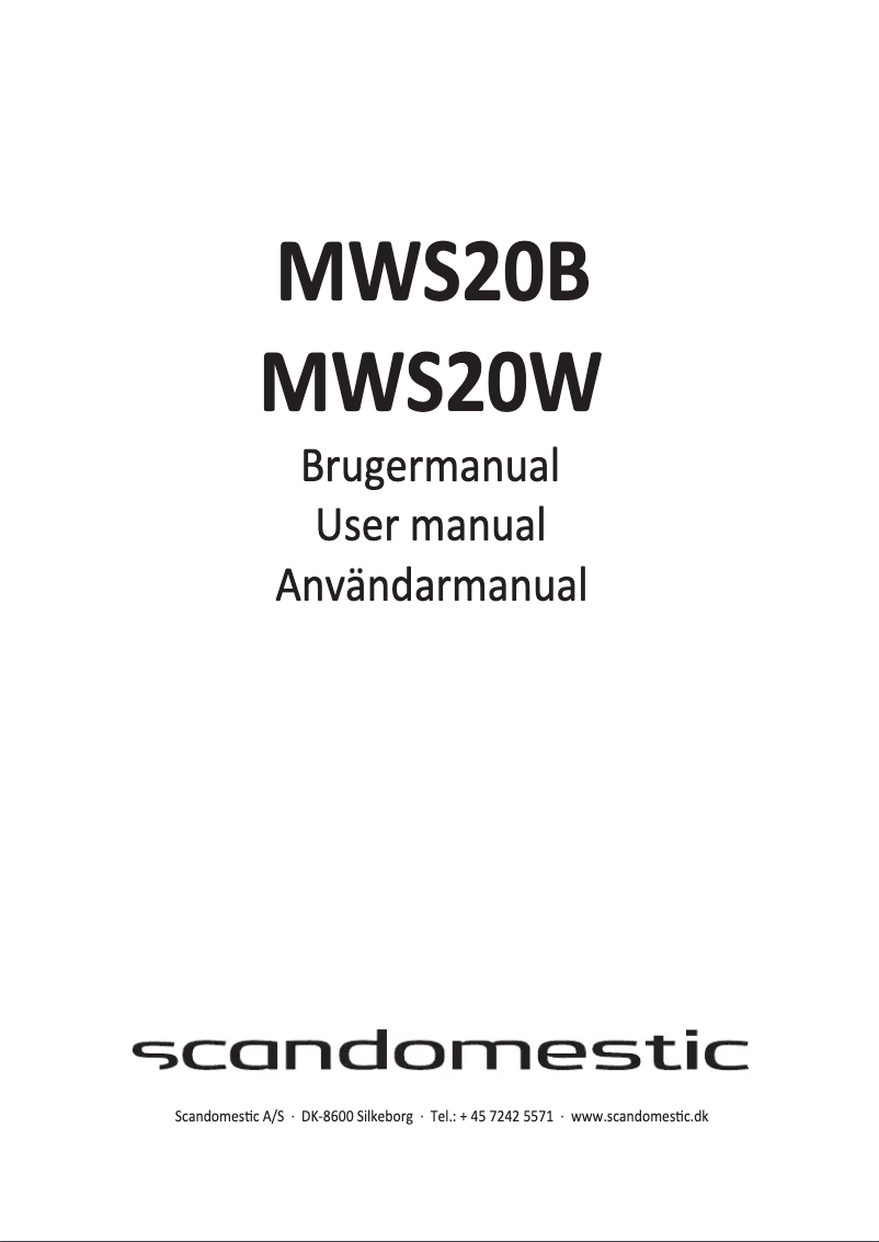 Page n°1 - Manuel utilisateur Scandomestic MWS20B