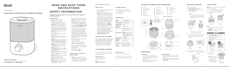 Page n°1 - Manuel utilisateur Levoit Classic 160 LUH-A251-WUS