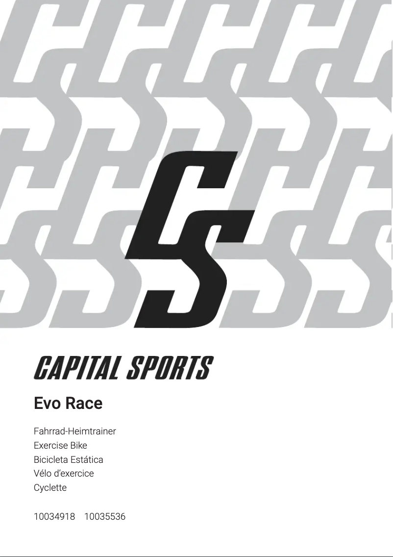 Image de la première page du manuel de l'appareil Evo Race