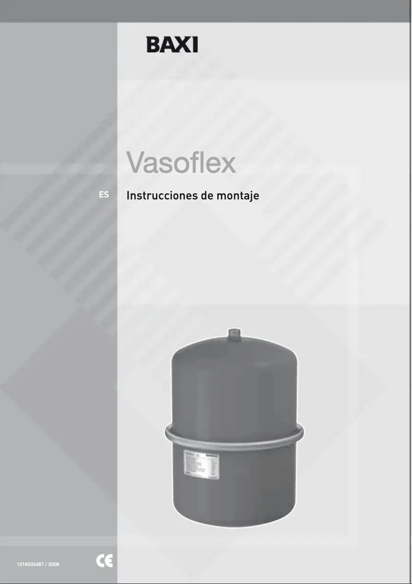 Page 1 de la notice Manuel utilisateur Baxi Vasoﬂex S