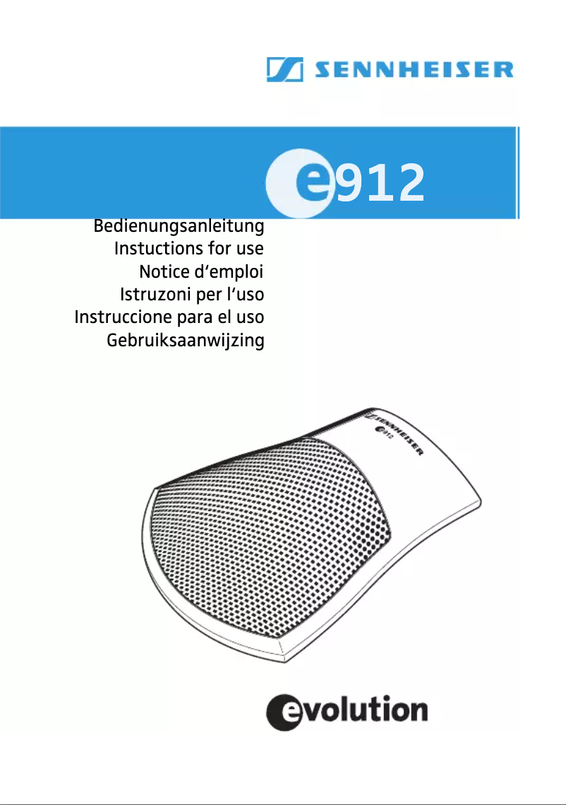 Image de la première page du manuel de l'appareil E 912