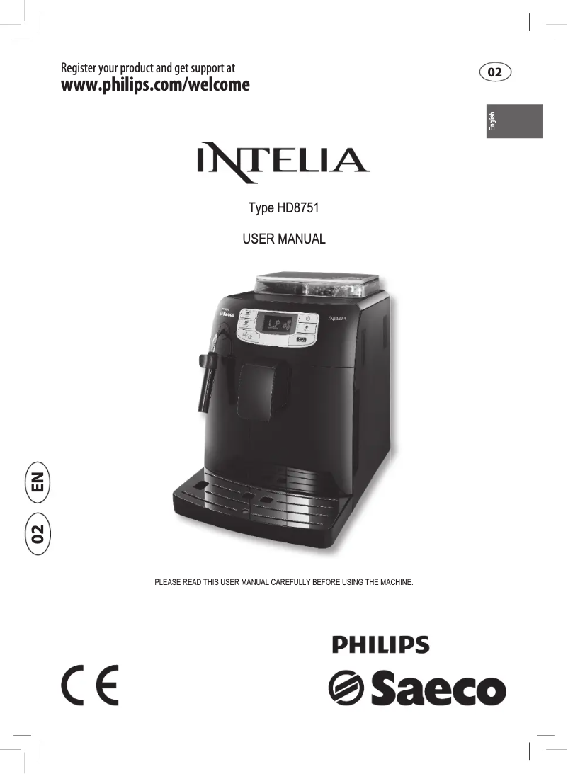 Page n°1 - Manuel utilisateur Philips Intelia HD8751