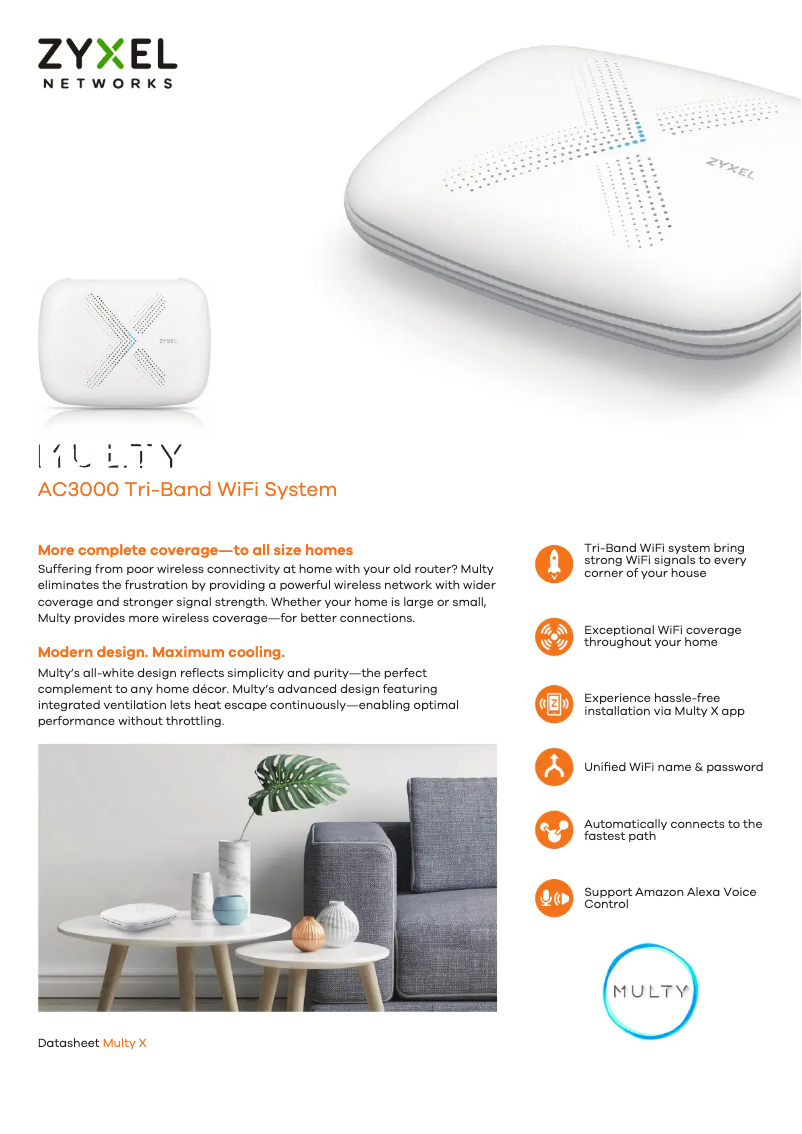 Page 1 of the manual Technical Sheet ZyXEL Multy X WSQ50