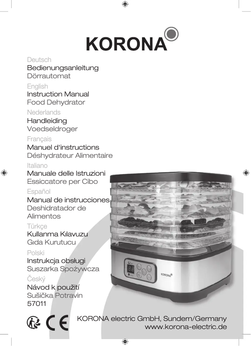 Page n°1 - Manuel utilisateur Korona 57011