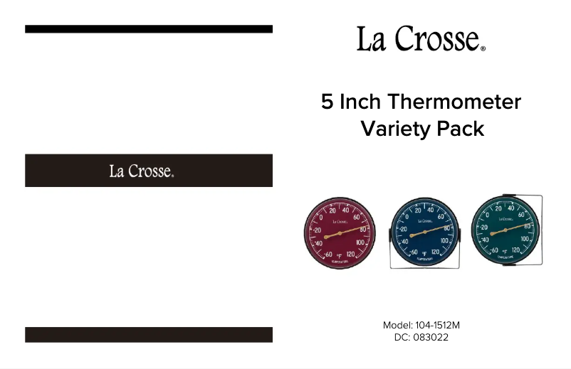 Page n°1 - Manuel utilisateur La Crosse Technology 104-1512D