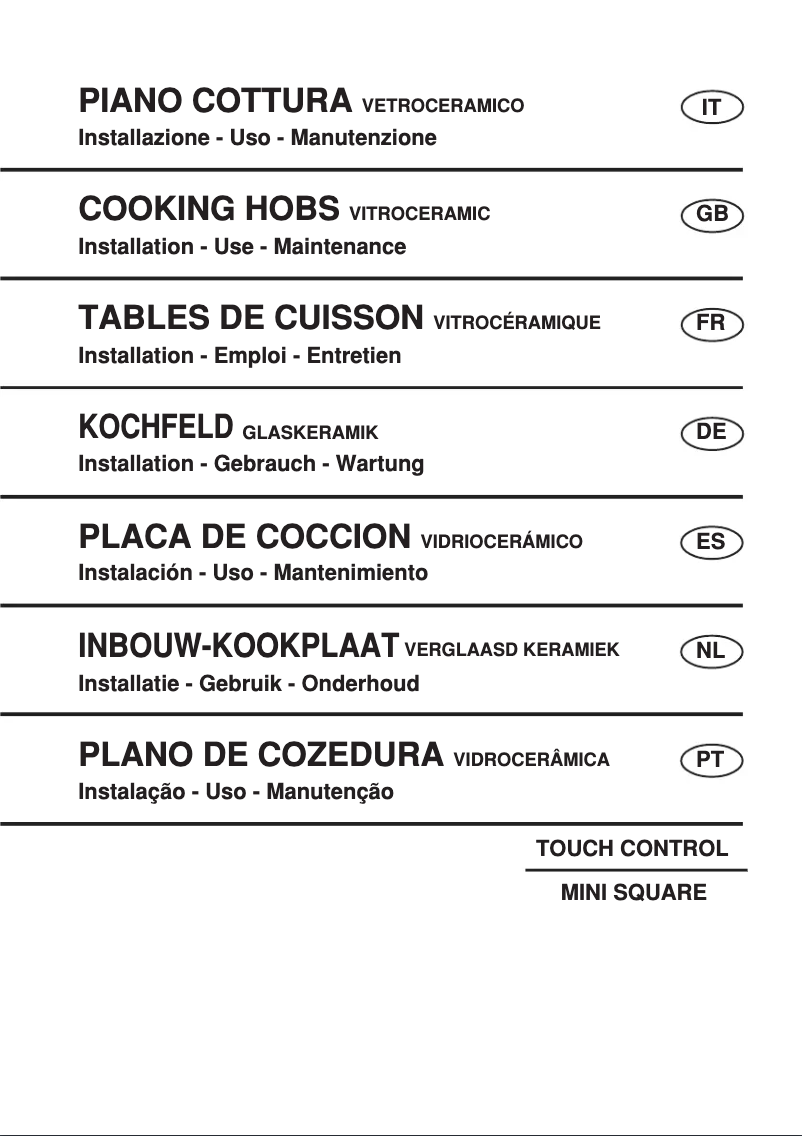 Page 1 de la notice Manuel utilisateur M-System MKK-605IX