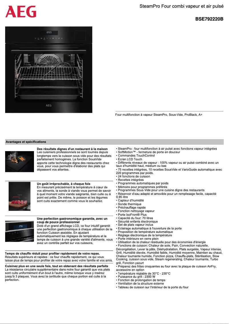 Imagen de la primera página del manual del dispositivo BSE792220B