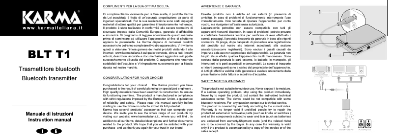 Image de la première page du manuel de l'appareil BLT T1