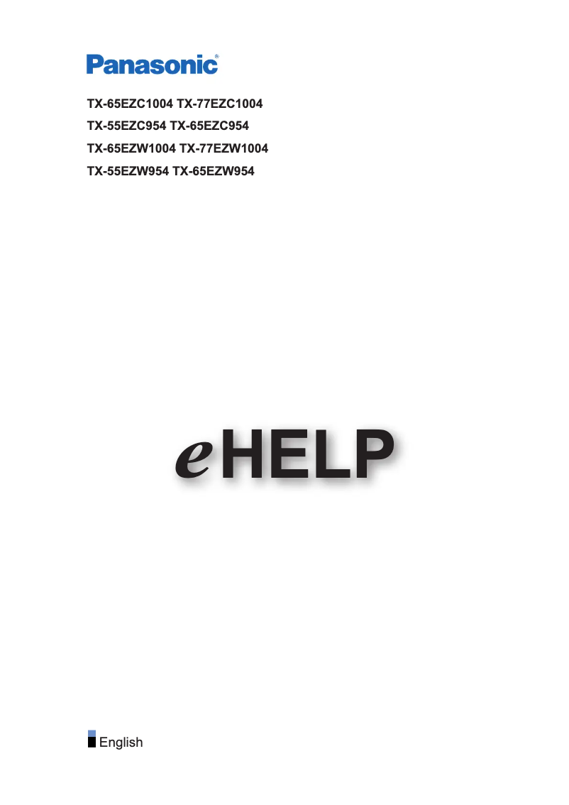 Image de la première page du manuel de l'appareil TX-65EZC1004