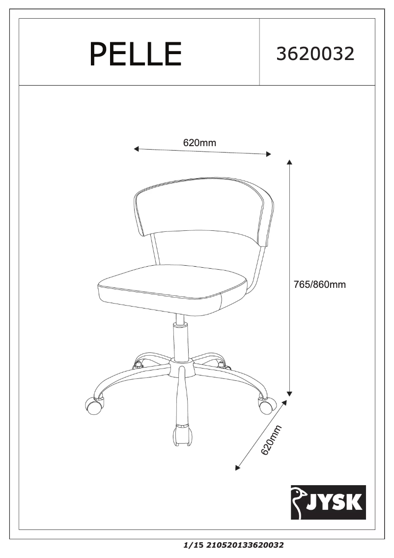 Página 1 del manual Manual de usuario JYSK Pelle
