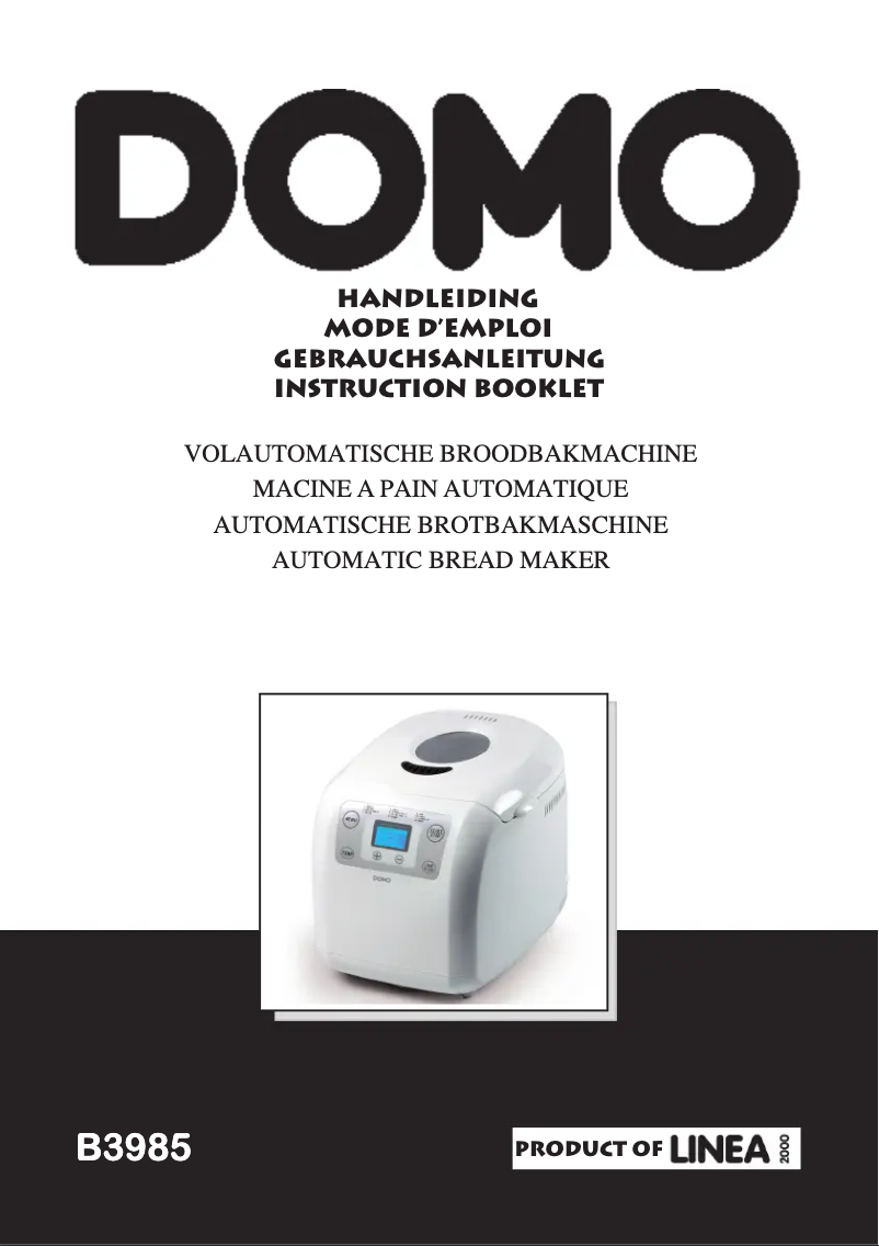 Page n°1 - Manuel utilisateur Domo B3985
