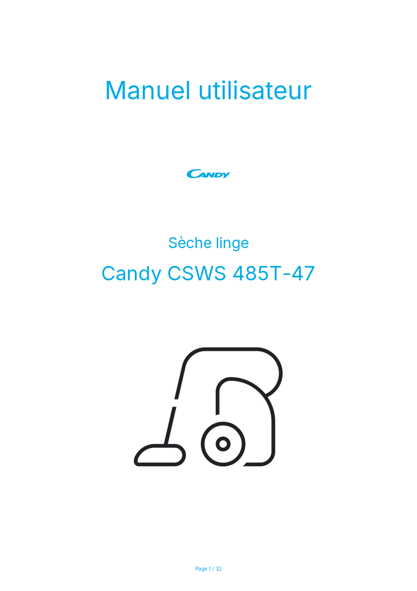 Image de la première page du manuel de l'appareil CSWS 485T-47