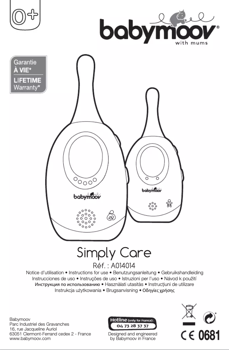 Page n°1 - Manuel utilisateur Babymoov Simple Care A014014