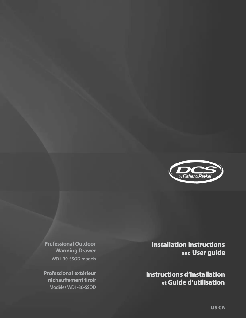 Page n°1 - Manuel utilisateur DCS WD130SSOD