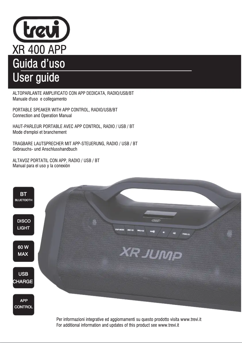 Page n°1 - Manuel utilisateur Trevi XR 400 APP