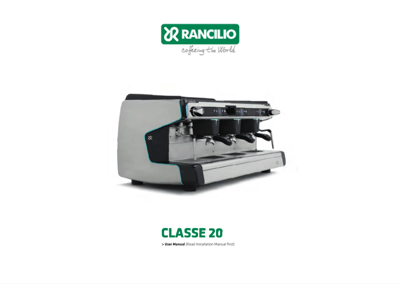 Page n°1 - Manuel utilisateur Rancilio Classe 20