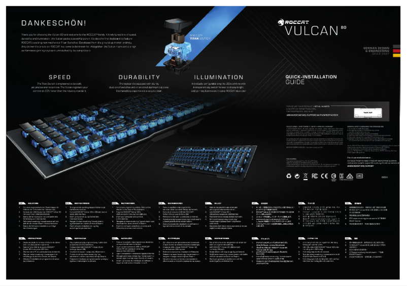 Imagen de la primera página del manual del dispositivo Vulcan 80