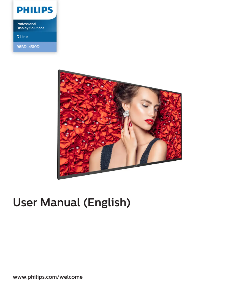 Page 1 de la notice Manuel utilisateur Philips 98BDL4510D