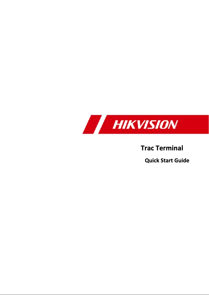 Page 1 de la notice Guide de démarrage rapide Hikvision DS-TPE400-E