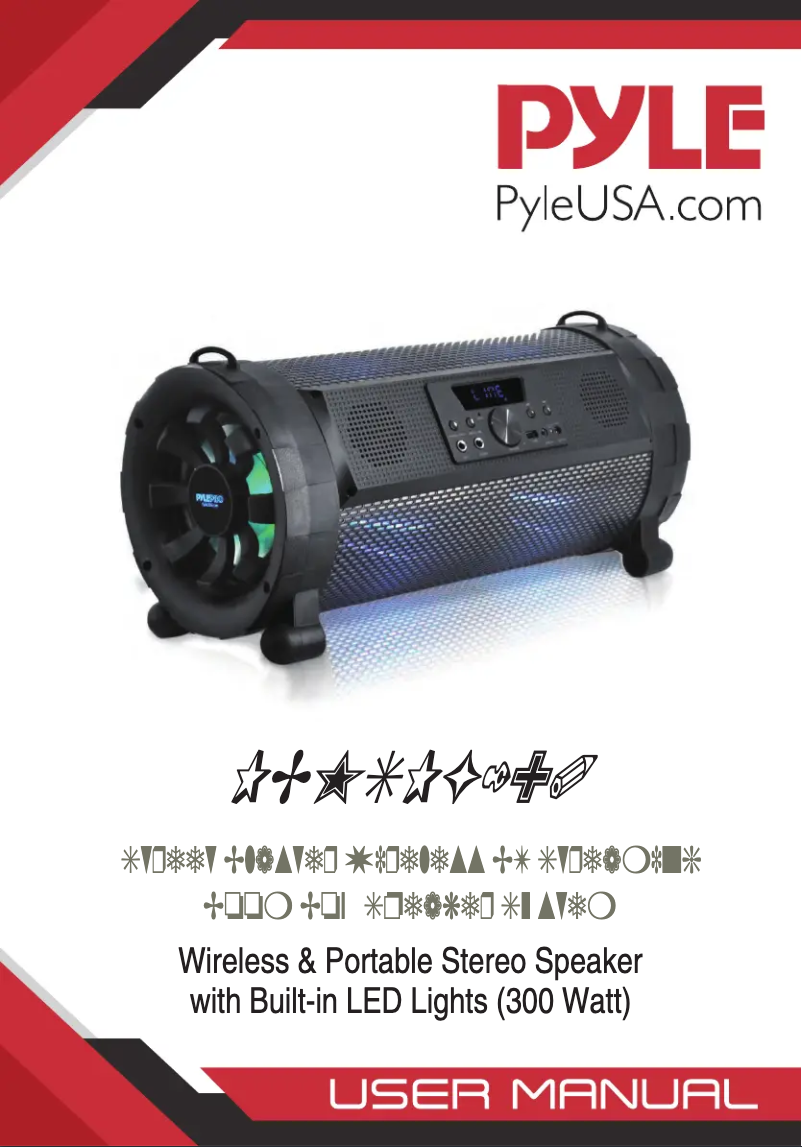 Page n°1 - Manuel utilisateur Pyle PBMSPG190