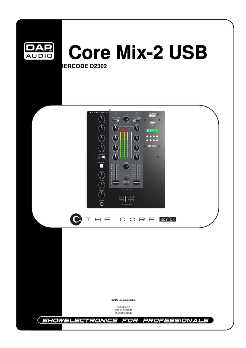 Image de la première page du manuel de l'appareil Core Mix-2 USB