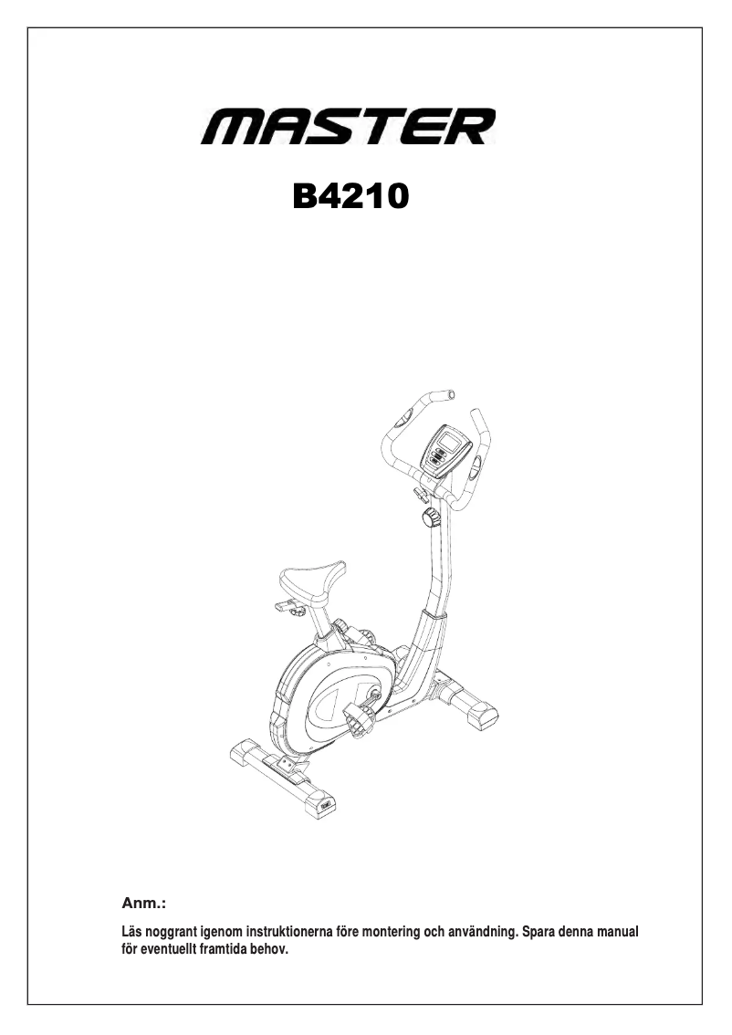 Página 1 del manual Manual de usuario Master B4210