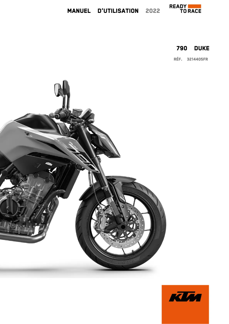 Page n°1 - Manuel utilisateur KTM 790 Duke (2022)