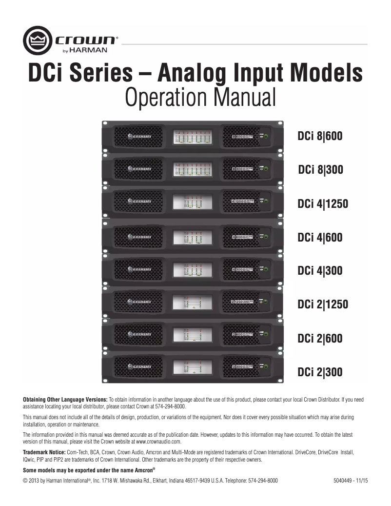 Image de la première page du manuel de l'appareil DriveCore Install 2|1250