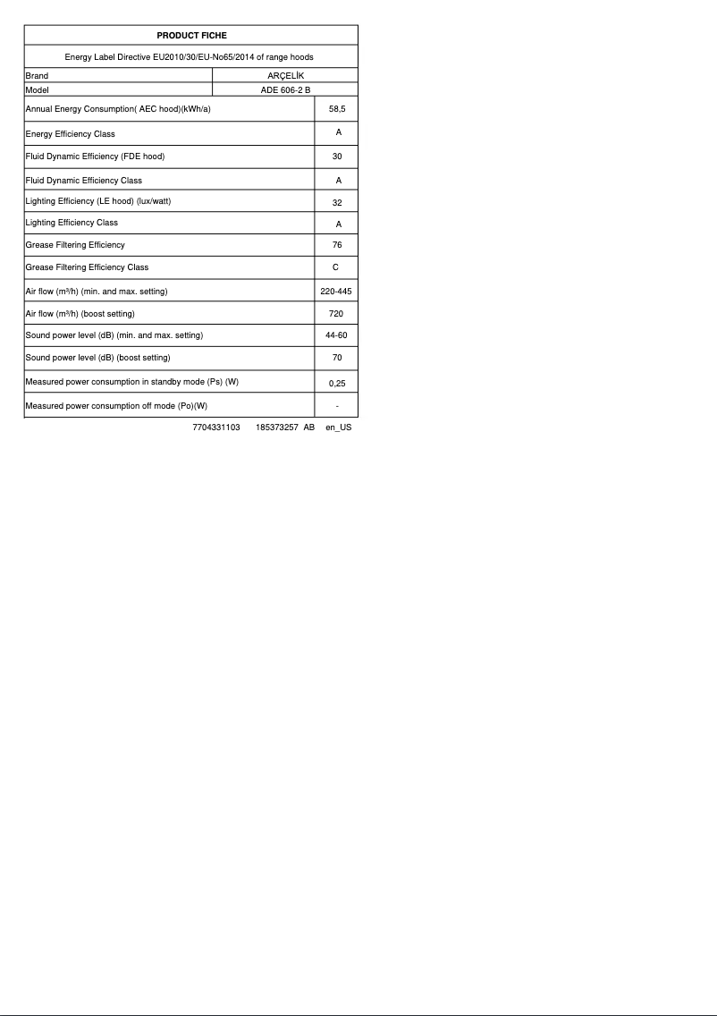 Image de la première page du manuel de l'appareil ADE 606-2 B