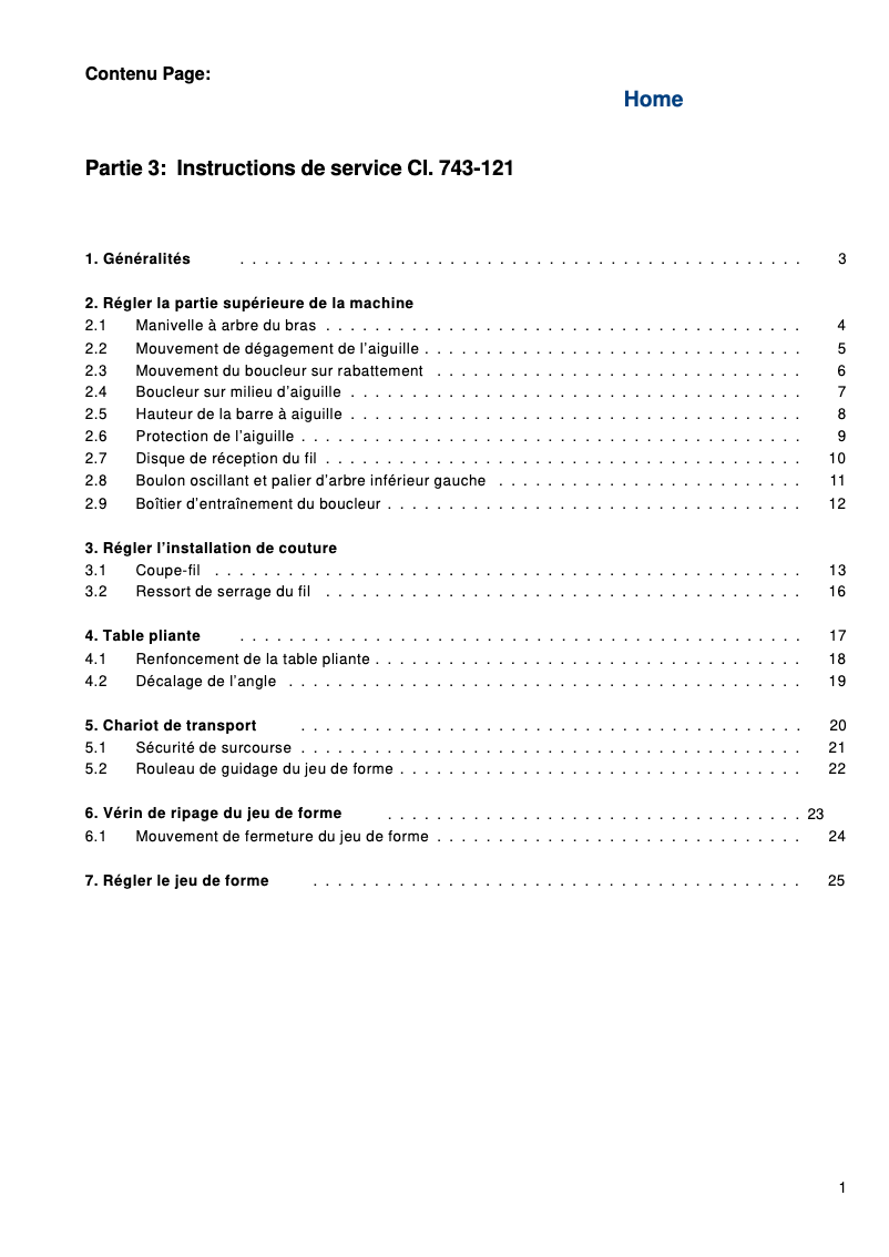 Image de la première page du manuel de l'appareil 743-121