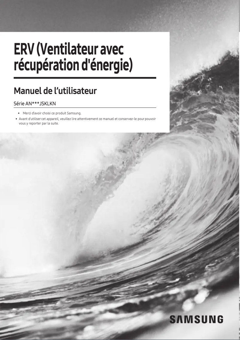 Image de la première page du manuel de l'appareil AN100JSKLKN