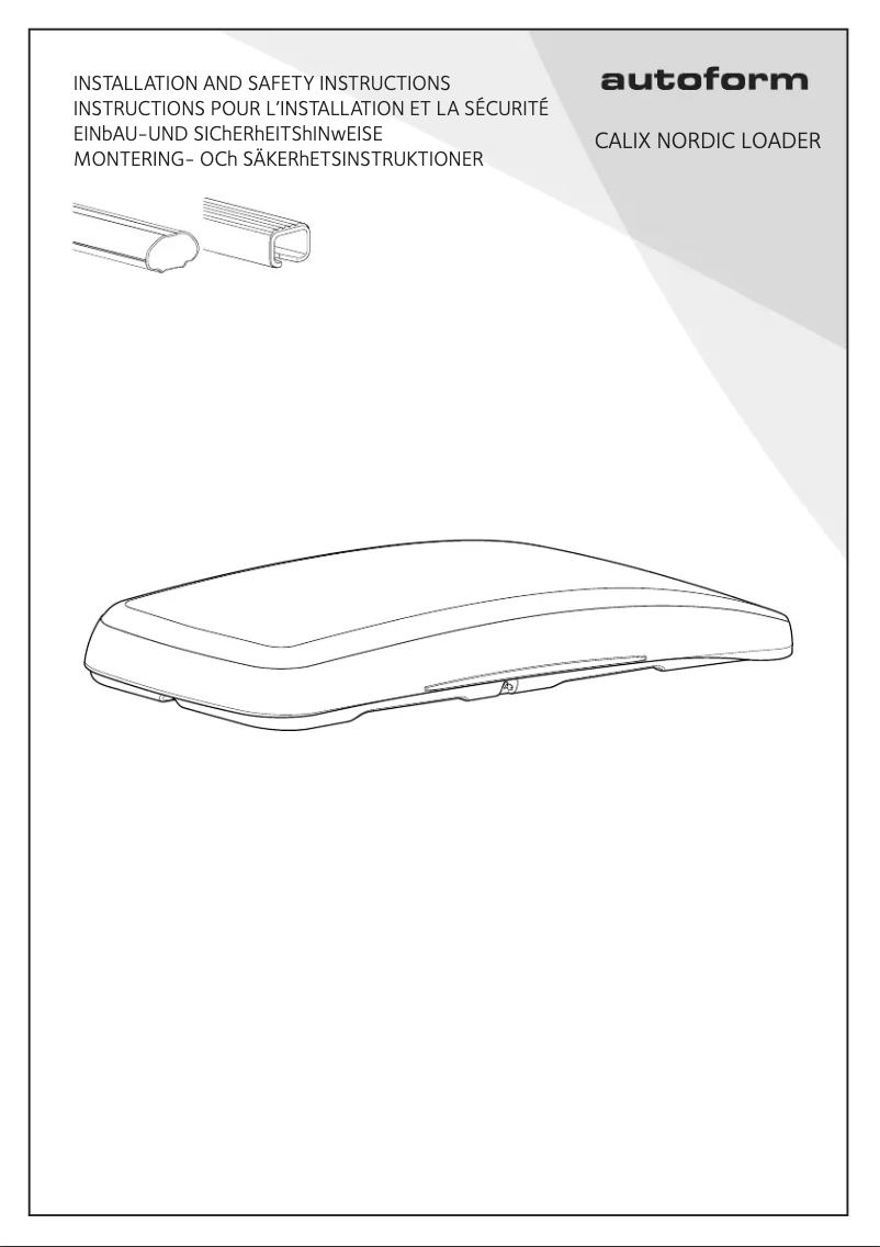 Page n°1 - Manuel utilisateur Calix Nordic Loader