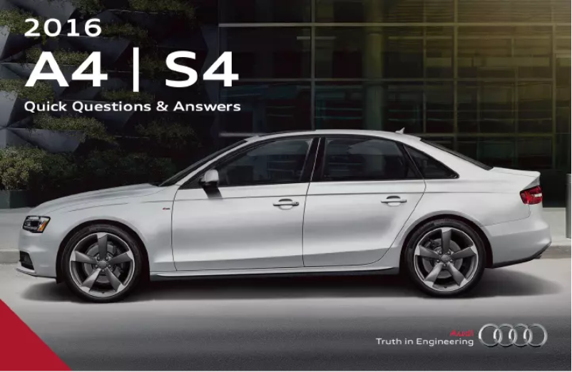 Page 1 de la notice Manuel utilisateur Audi S4 (2016)