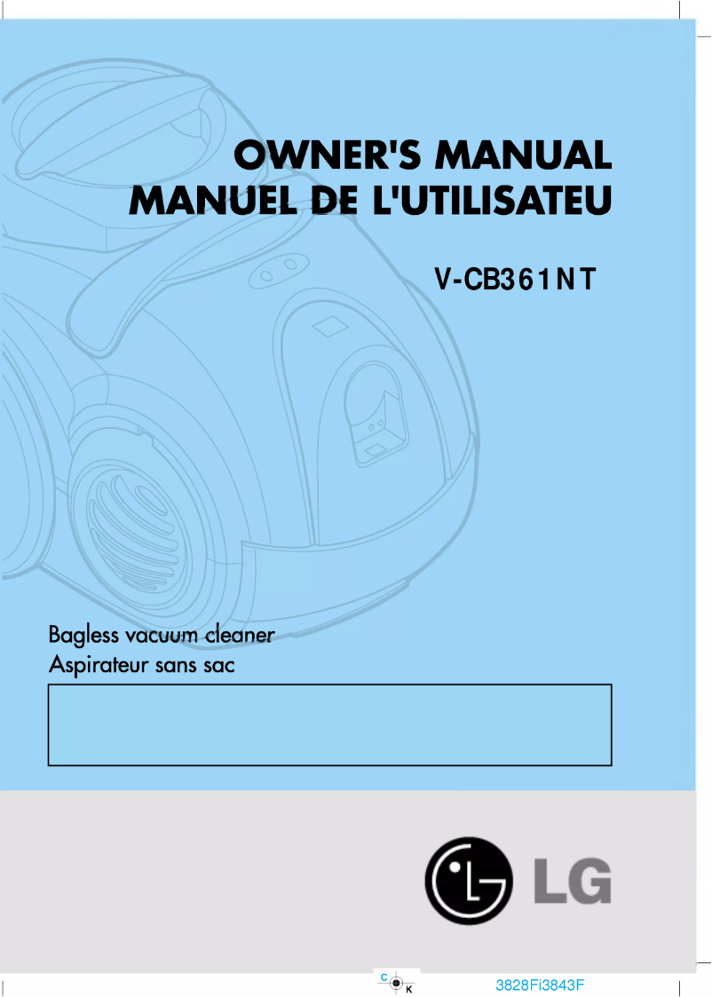 Page 1 de la notice Manuel utilisateur LG V-CB361NT
