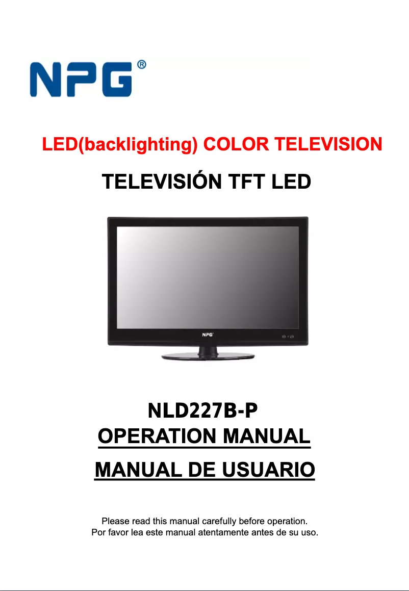 Image de la première page du manuel de l'appareil NLD-227B-P