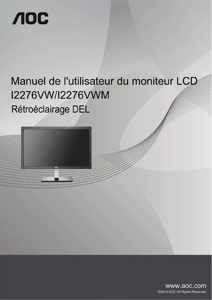 Page 1 de la notice Manuel utilisateur AOC Style-line I2276VW