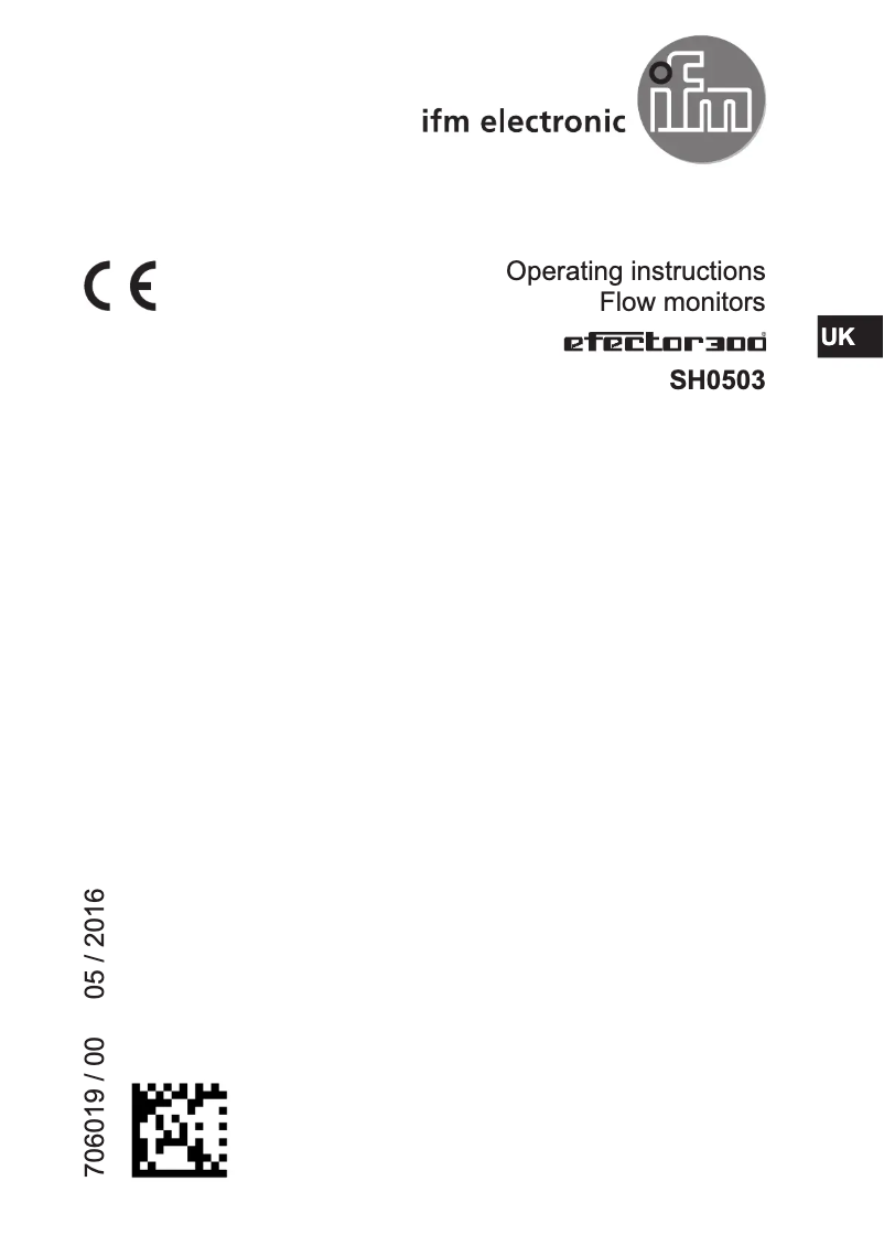Page n°1 - Manuel utilisateur IFM SH0503
