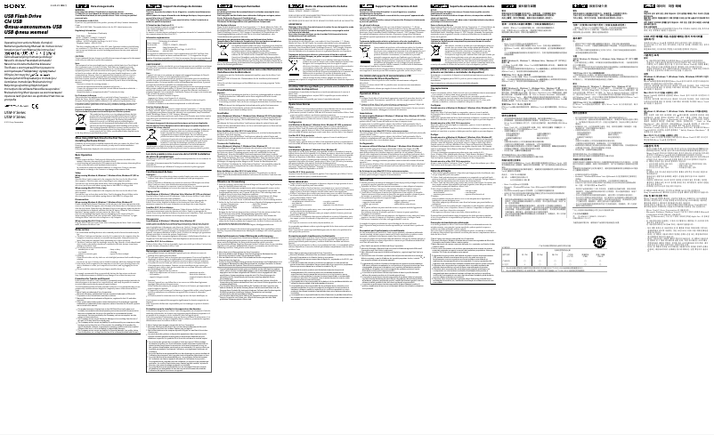 Page 1 de la notice Manuel utilisateur Sony USM32GR