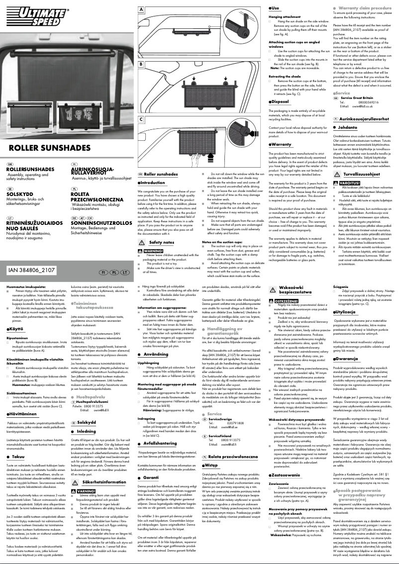 Page 1 de la notice Manuel utilisateur Ultimate Speed HG05913A