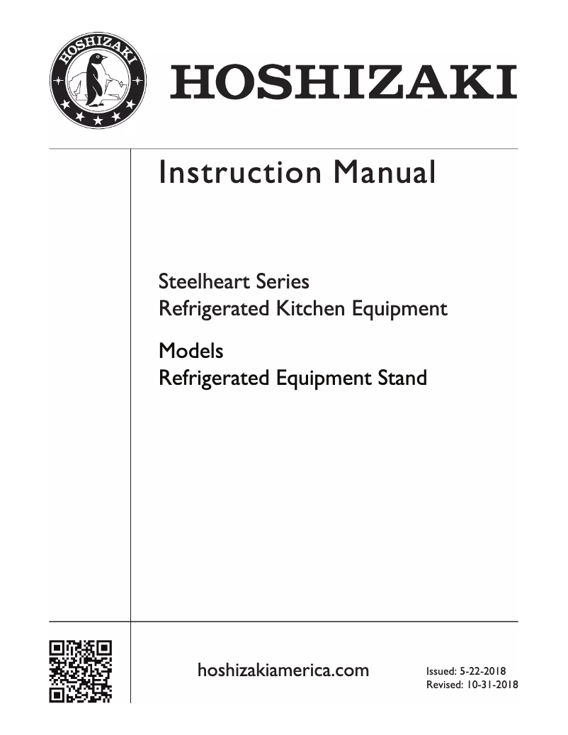 Page n°1 - Guide d'installation Hoshizaki Commercial CRES49