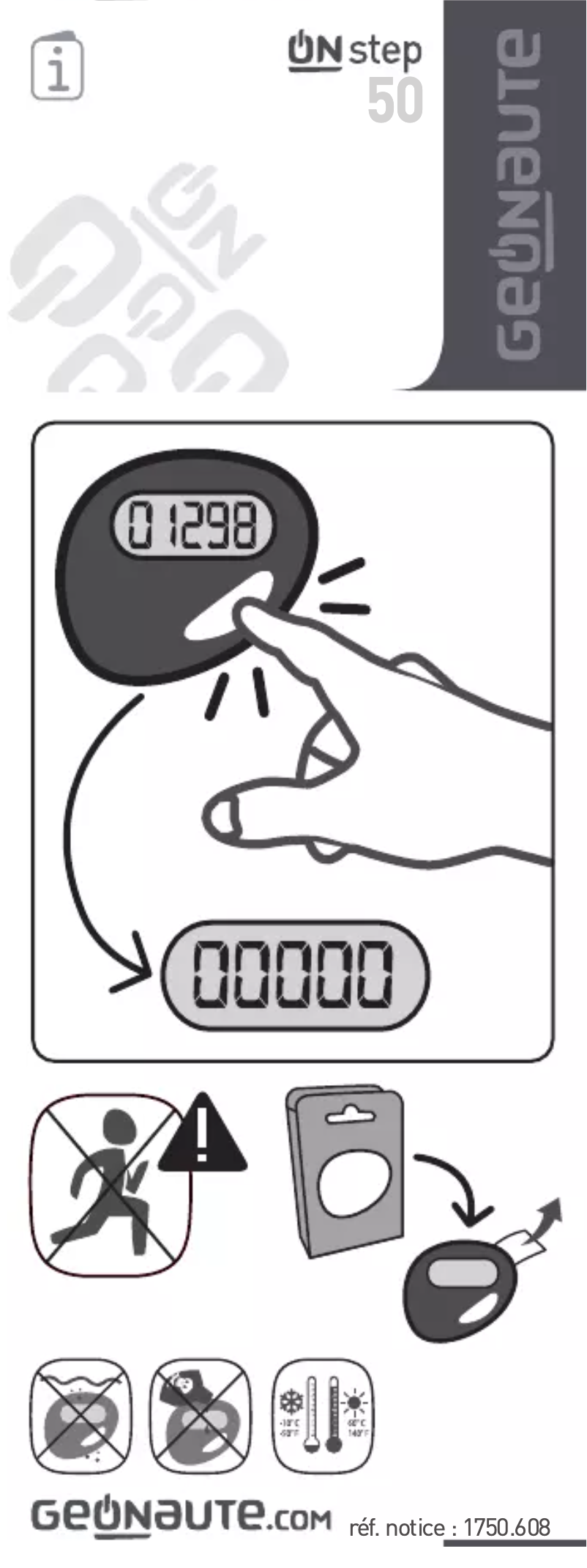 Página 1 del manual Manual de usuario Geonaute ONstep 50