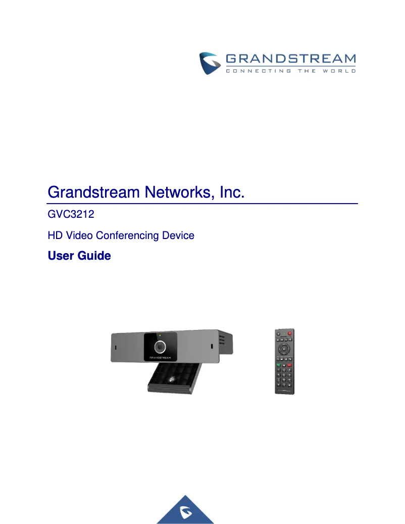 Page 1 de la notice Manuel utilisateur Grandstream GVC3212