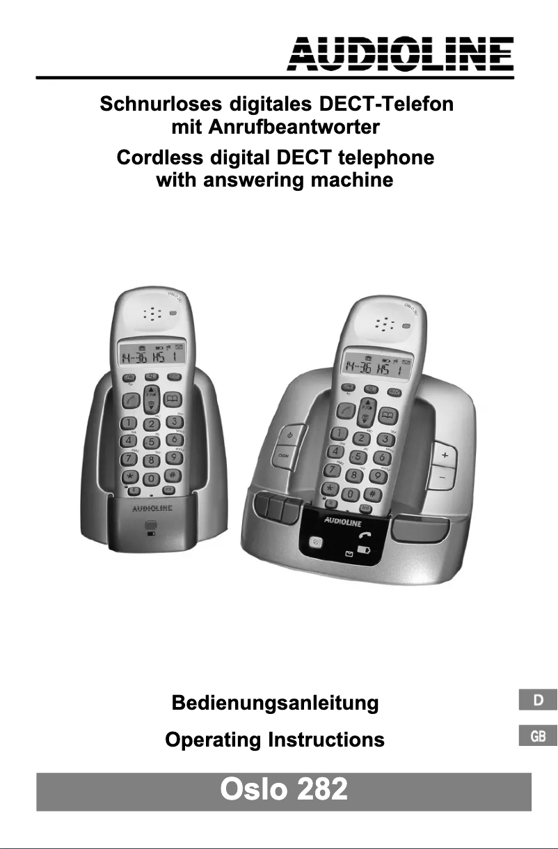 Page 1 de la notice Manuel utilisateur Audioline Oslo 282