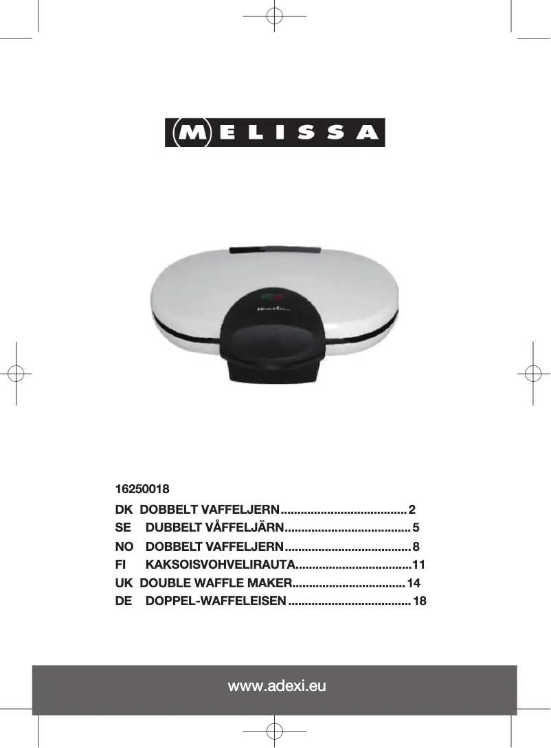 Página 1 del manual Manual de usuario Melissa 16250018