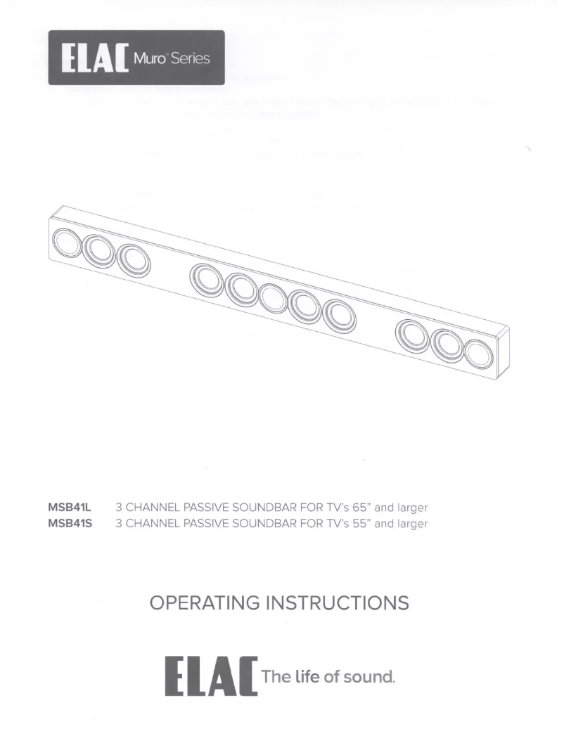 Page 1 de la notice Mode d'emploi ELAC Muro MSB41L